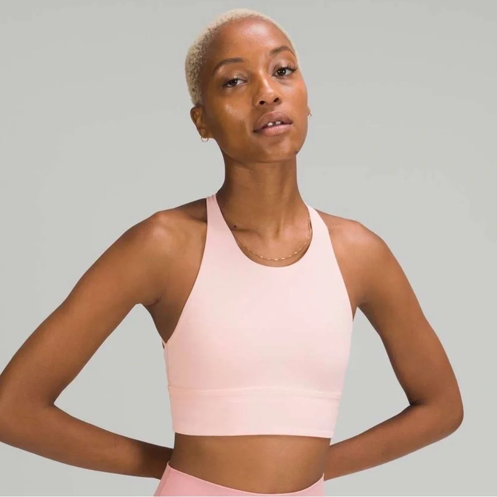 Lululemon Free To Be Wild High Neck Long Line Bra NWT Pink Mist Size 6